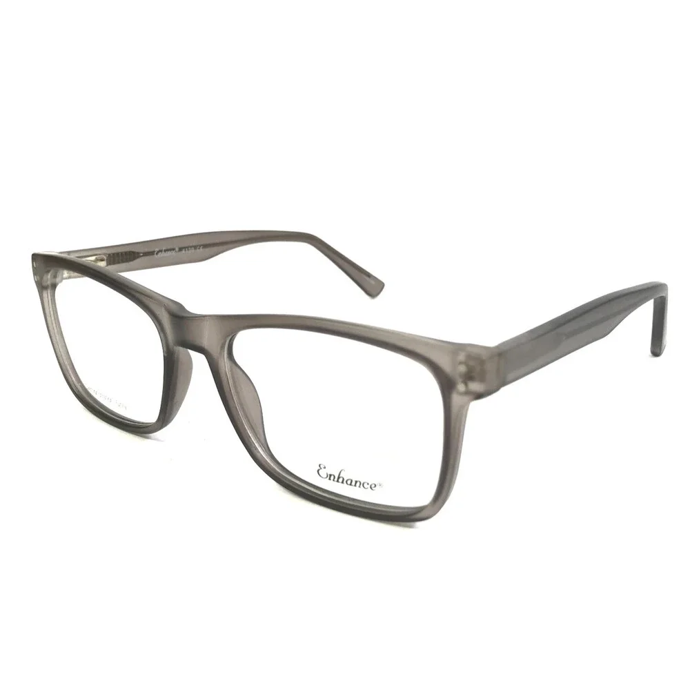 Enhance Eyeglasses Frames 4139 MATT GREY Matte Grey Rectangle Full Rim 54-18-145